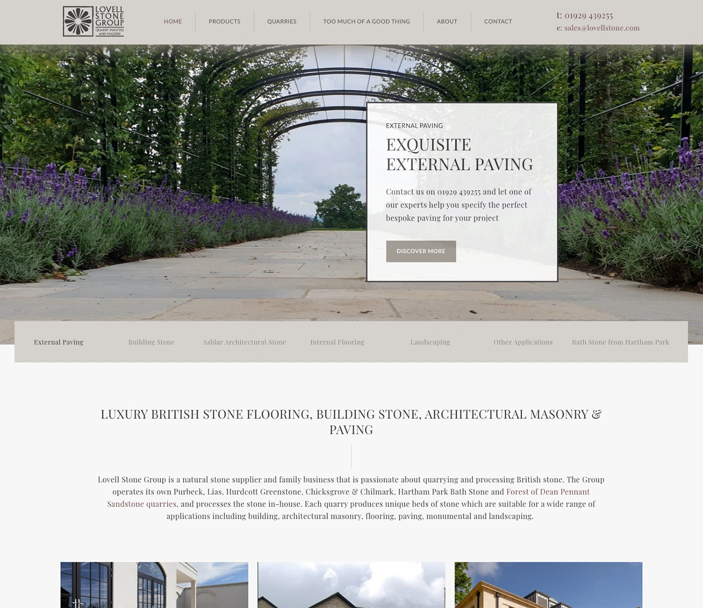 Lovellstone website